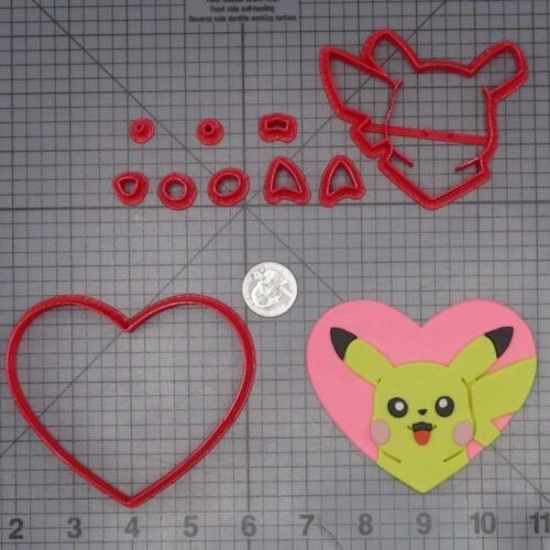 Pokemon - Pikachu in Heart 266-K247 Cookie Cutter Set
