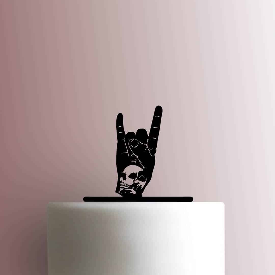 Rock N Roll Skull Hand 225-B713 Cake Topper