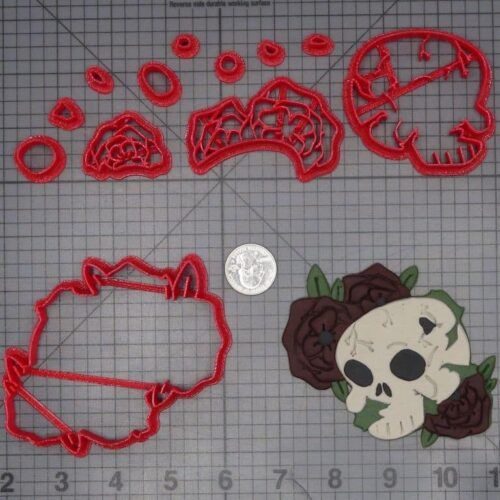 Skull and Roses 266-J905 Cookie Cutter Set