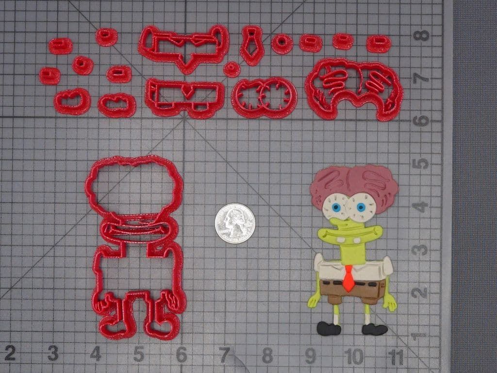 Spongebob Squarepants Brain Body 266-K141 Cookie Cutter Set