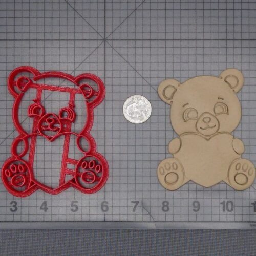 Teddy Bear with Heart 266-J952 Cookie Cutter