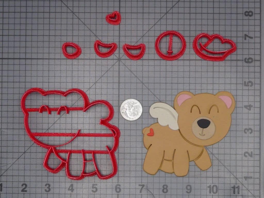 Valentines - Angel Teddy Bear 266-J974 Cookie Cutter Set