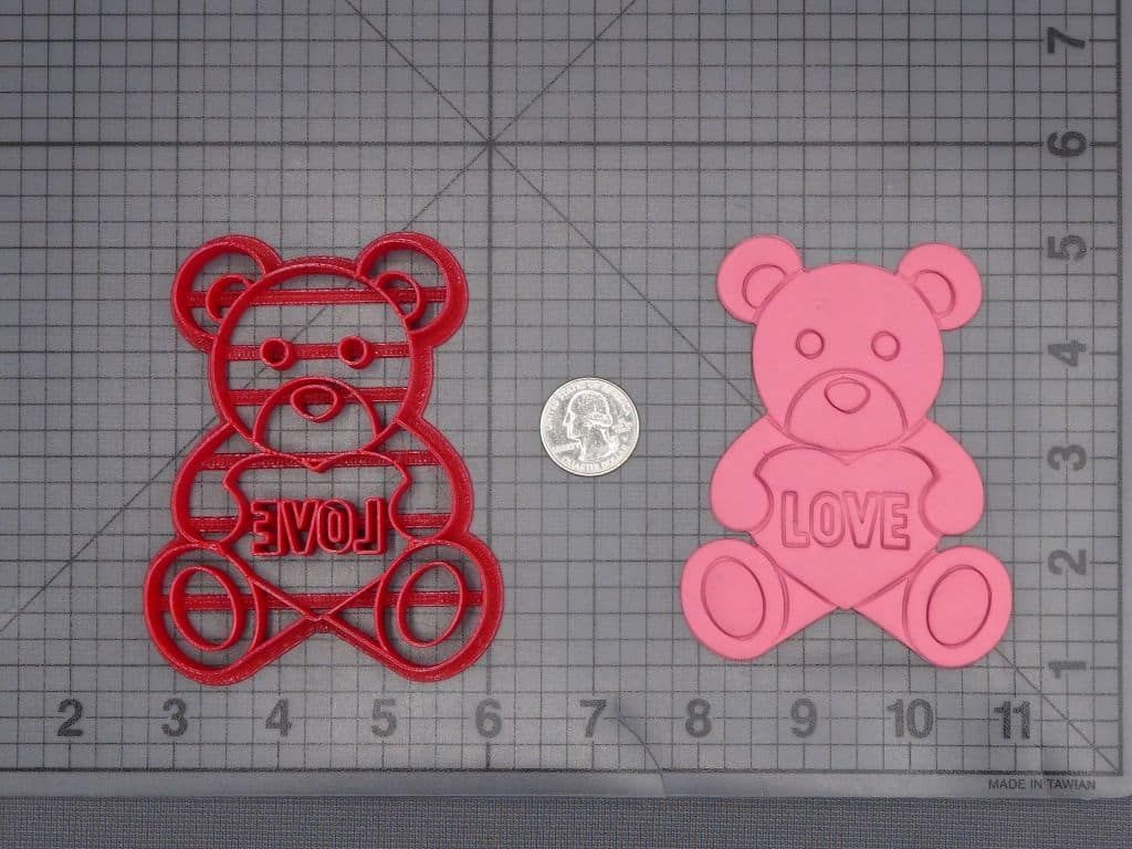 Valentines Day - Teddy Bear with Heart 266-K061 Cookie Cutter
