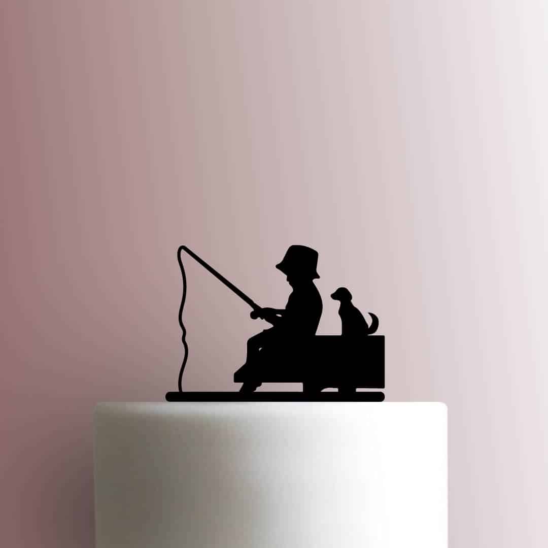 Boy Fishing 225-B780 Cake Topper