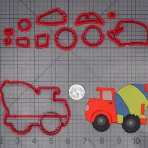 Cement Truck 266-K183 Cookie Cutter Set