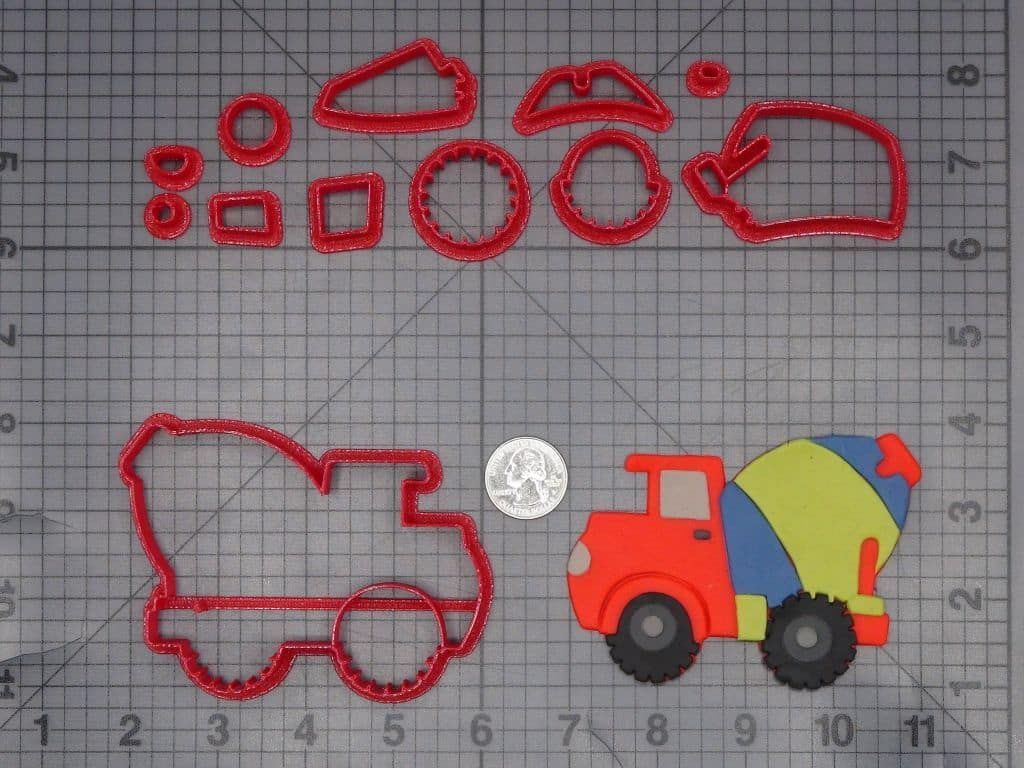 Cement Truck 266-K183 Cookie Cutter Set