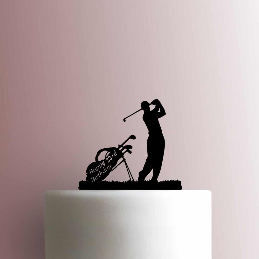 Custom Golf Happy Birthday Age 225-B755 Cake Topper