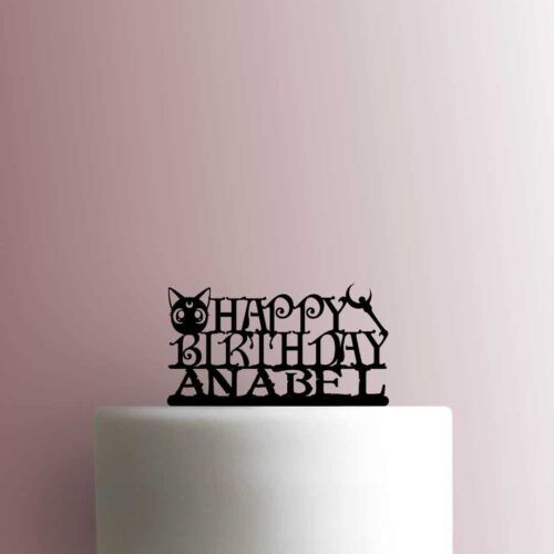 Custom Sailor Moon Happy Birthday Name 225-B850 Cake Topper