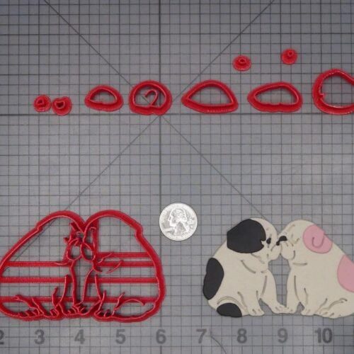 English Bulldog Kisses 266-K295 Cookie Cutter Set