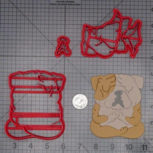 English Bulldog Yoga 266-K222 Cookie Cutter Set