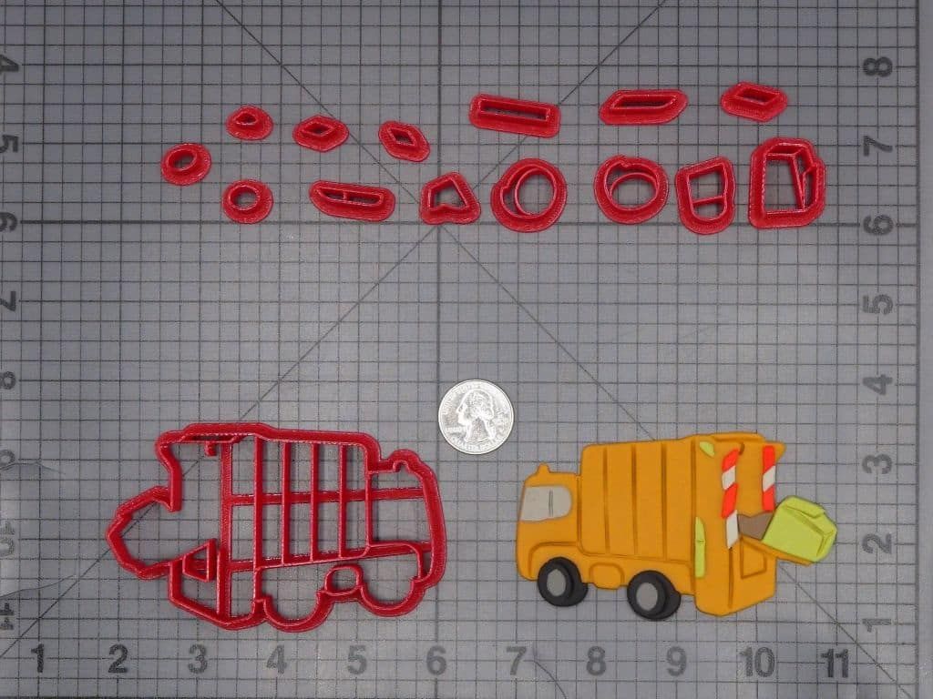 Garbage Truck 266-K069 Cookie Cutter Set