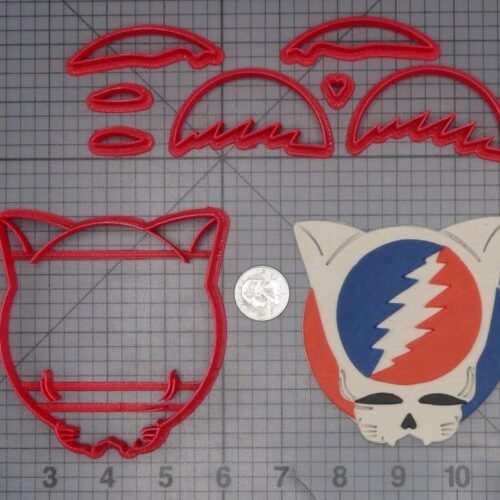 Grateful Dead Cat Skull 266-K030 Cookie Cutter Set