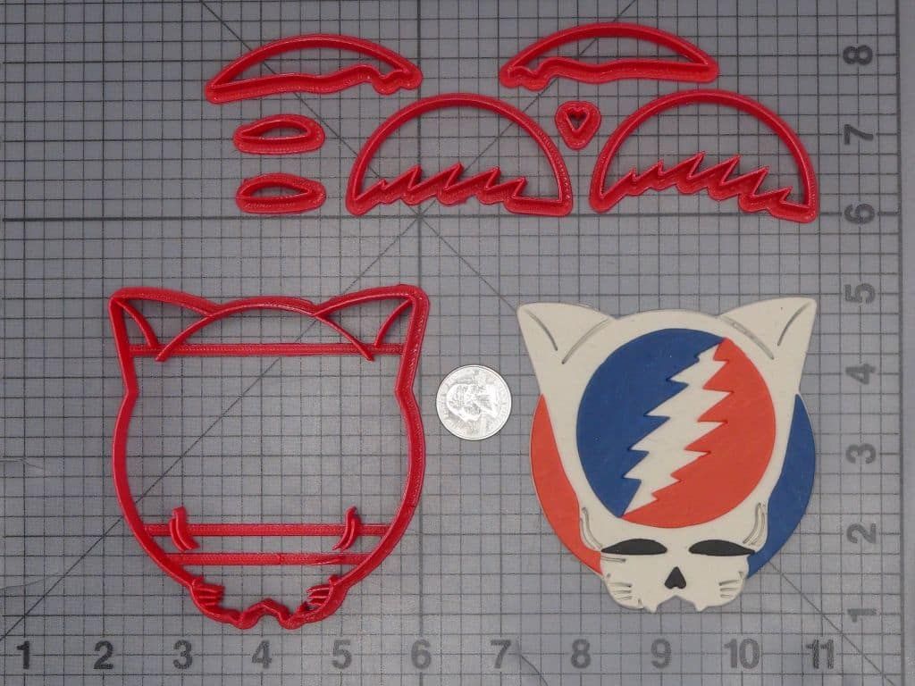 Grateful Dead Cat Skull 266-K030 Cookie Cutter Set