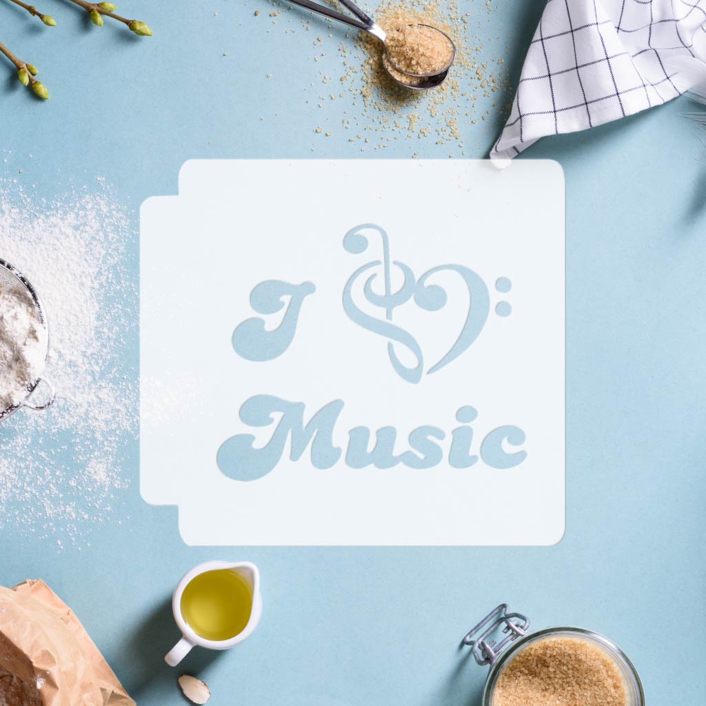 I Love Music 783-I418 Stencil