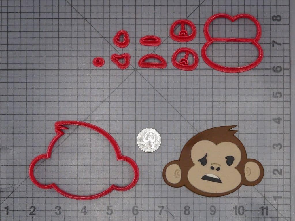 Monkey Head 266-K045 Cookie Cutter Set