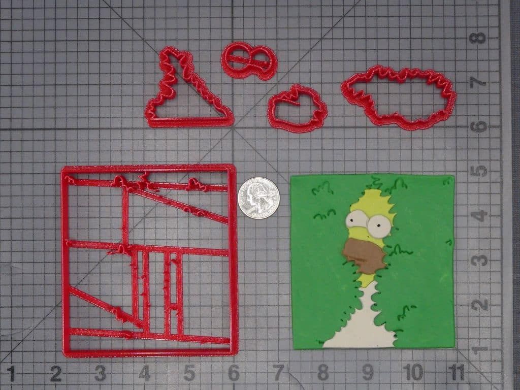 Simpsons - Homer in Bush 266-K182 Cookie Cutter Set