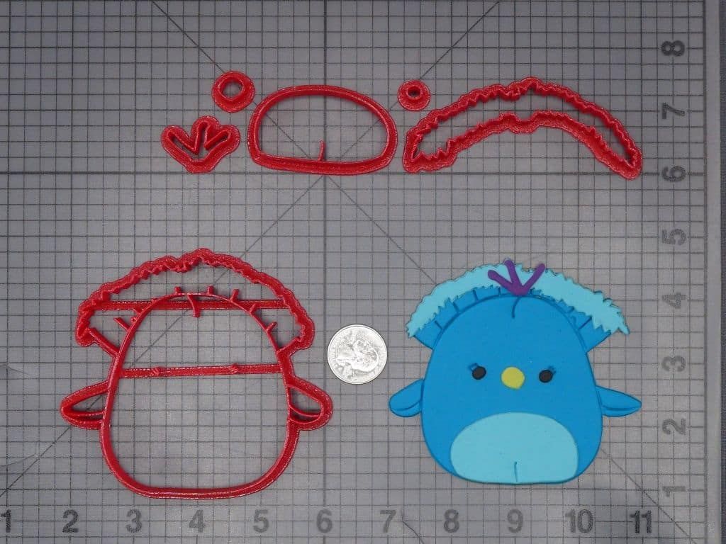 Squishmallow - Priscilla Peacock 266-K356 Cookie Cutter Set