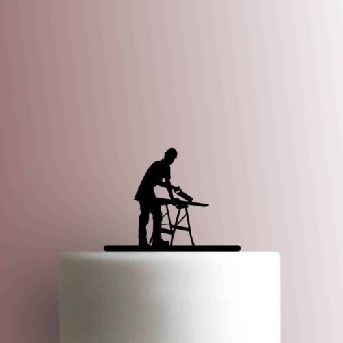 Carpenter Sawing 225-B790 Cake Topper