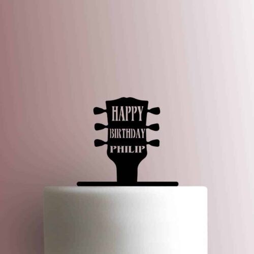 Custom Guitar Music Name 225-B858 Cake Topper