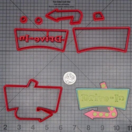 Drive In Sign 266-K368 Cookie Cutter Set