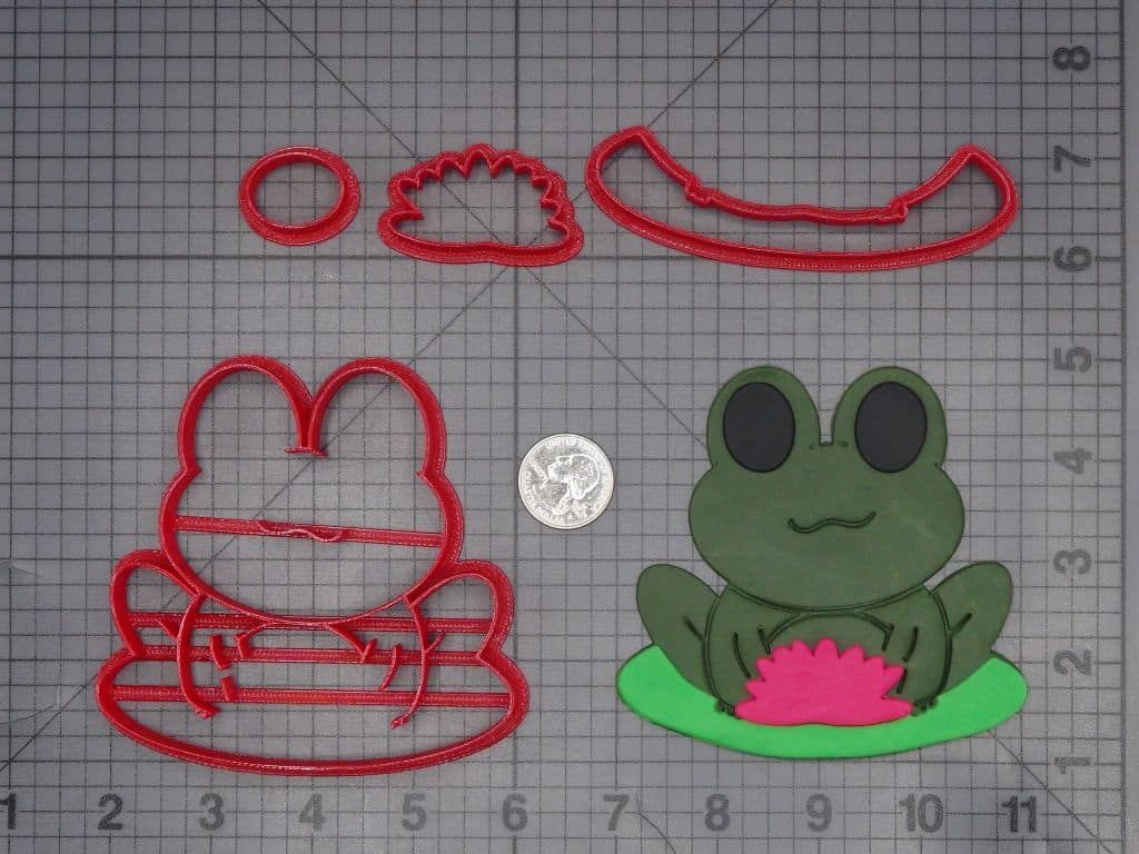 Frog on Lilypad 266-K296 Cookie Cutter Set