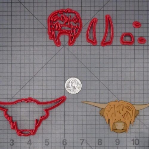 Highland Cow Head 266-K437 Cookie Cutter Set
