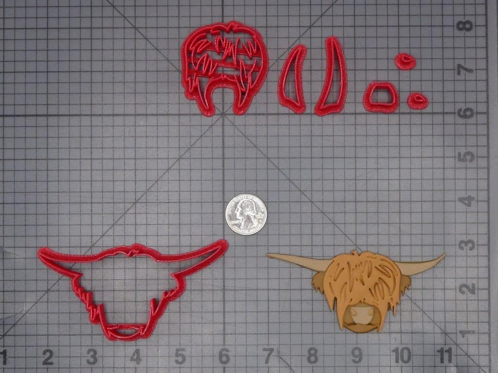 Highland Cow Head 266-K437 Cookie Cutter Set