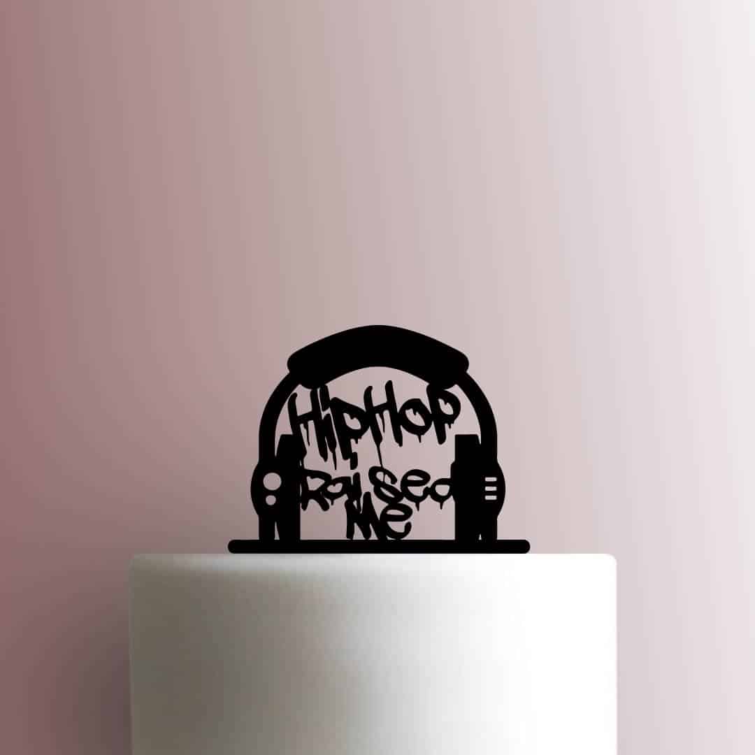 Hip Hop Raised Me Headphones 225-B781 Cake Topper