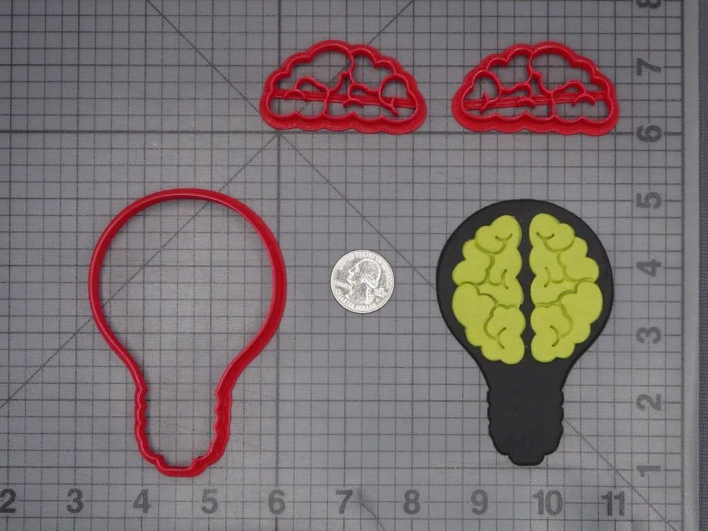 Lightbulb Brain 266-K359 Cookie Cutter Set