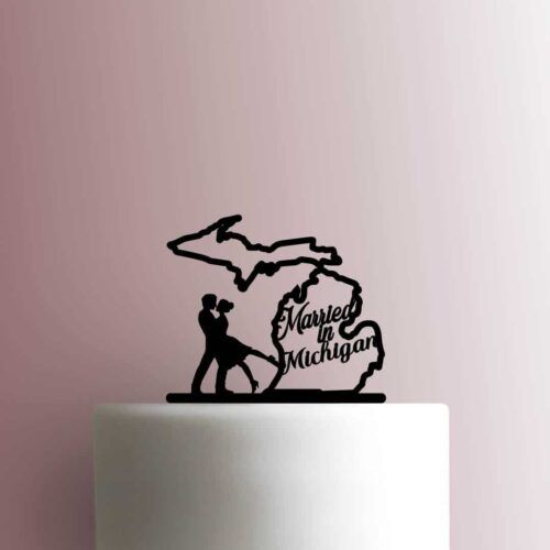 Married in Michigan 225-B859 Cake Topper