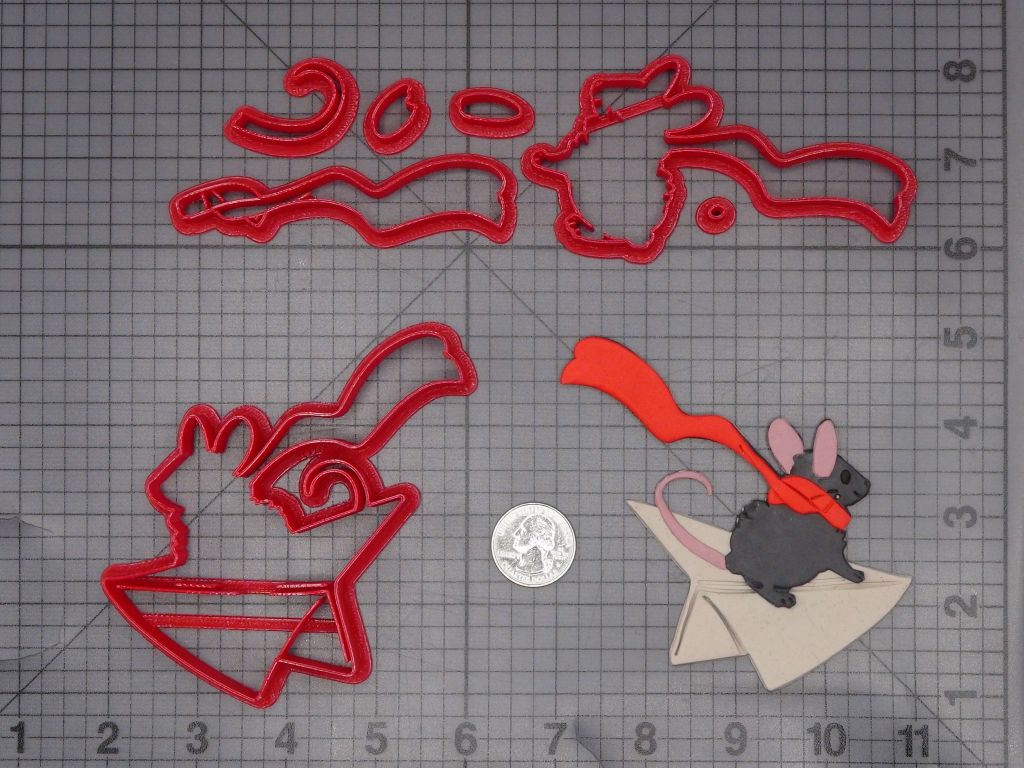 Mouse on Paper Airplane 266-K400 Cookie Cutter Set
