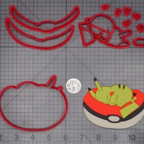 Pokemon - Pikachu Sleeping on Pokeball 266-K318 Cookie Cutter Set