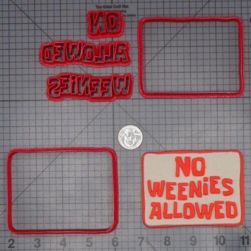 Spongebob Squarepants - No Weenies Allowed Sign 266-K571 Cookie Cutter Set