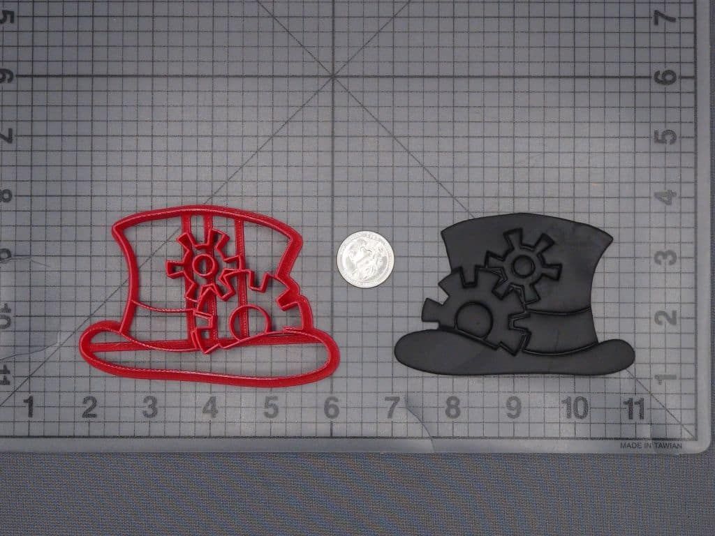 Steampunk - Top Hat With Gears 266-K443 Cookie Cutter