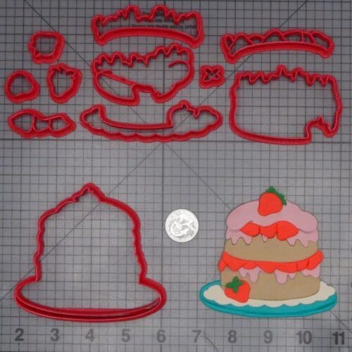 Strawberry Cake 266-K326 Cookie Cutter Set