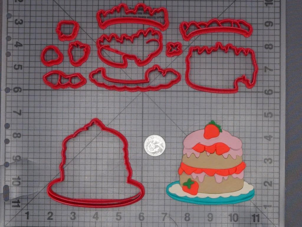 Strawberry Cake 266-K326 Cookie Cutter Set