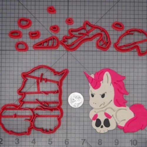 Unicorn with Skull 266-K467 Cookie Cutter Set