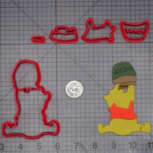 Winnie the Pooh Looking in Honey Pot 266-K567 Cookie Cutter Set