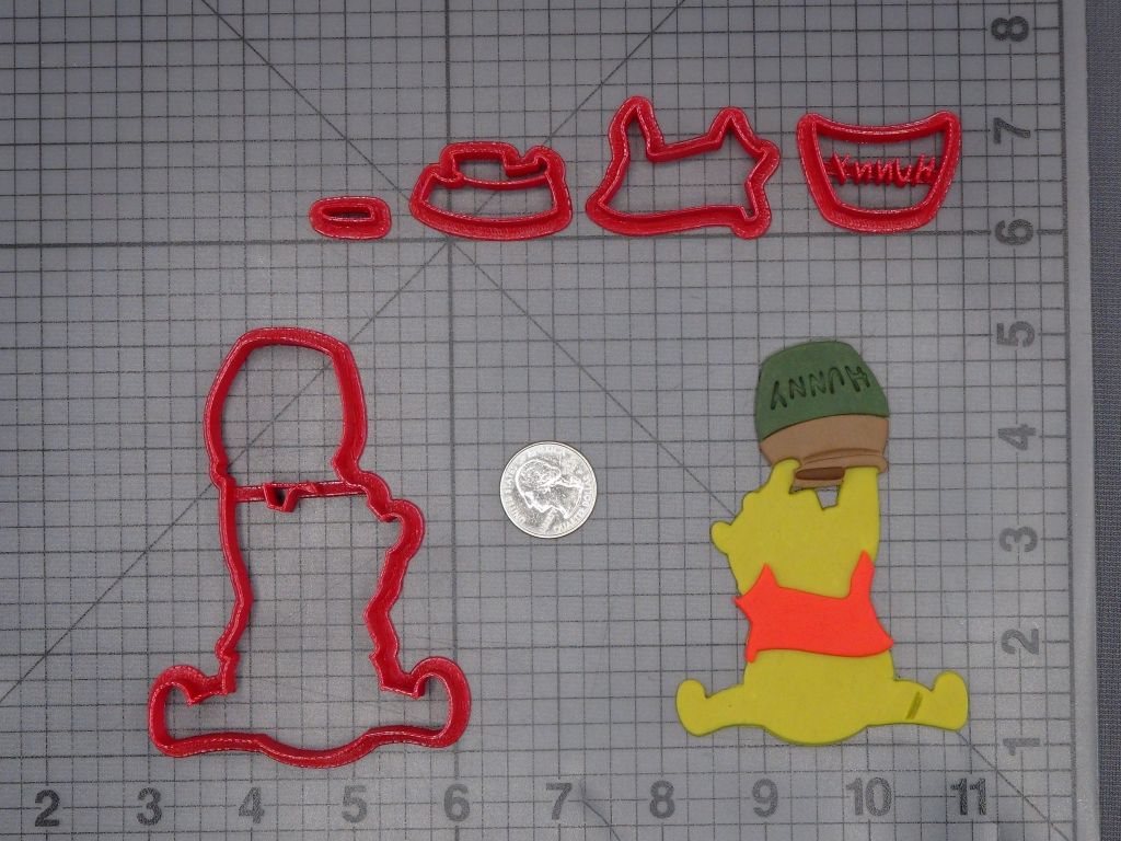 Winnie the Pooh Looking in Honey Pot 266-K567 Cookie Cutter Set