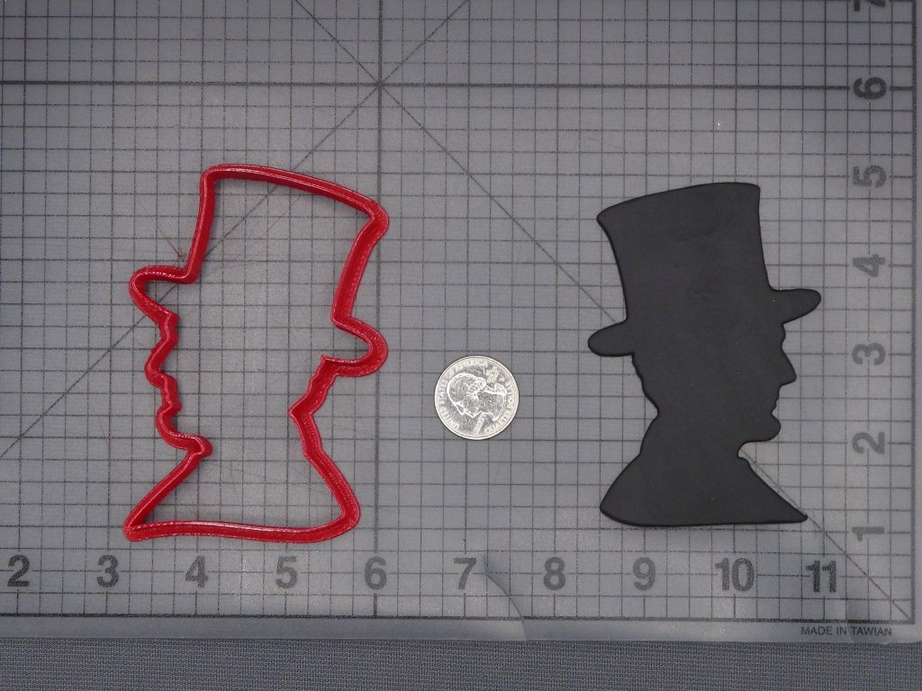 Abraham Lincoln Head 266-K620 Cookie Cutter Silhouette