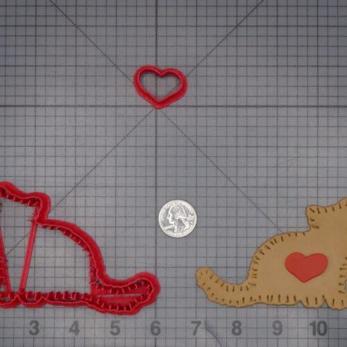 Cat Biscuit Heart 266-K626 Cookie Cutter Set