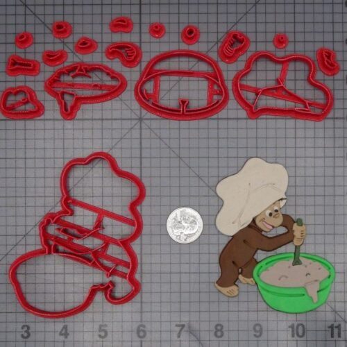 Curious George Baking 266-K643 Cookie Cutter Set