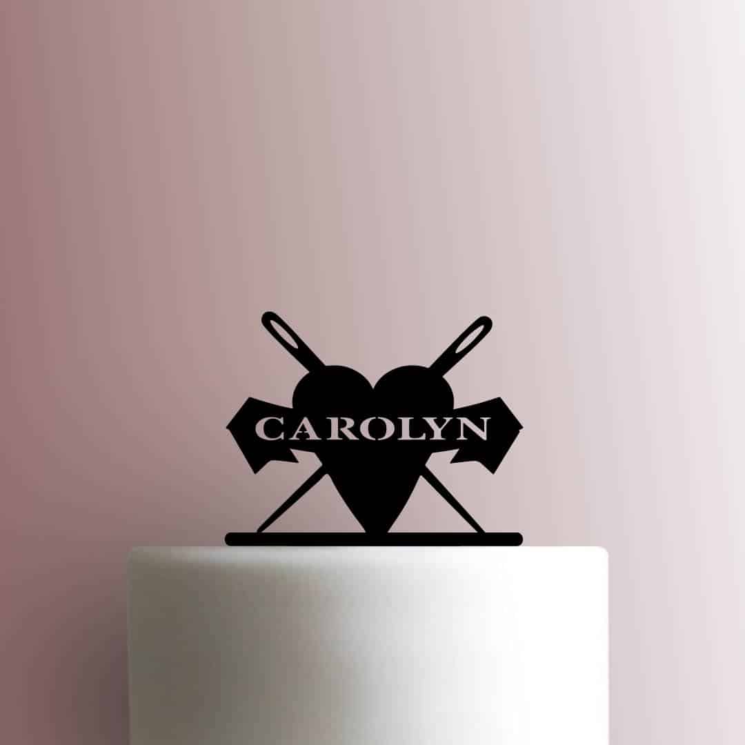 Custom Love Sewing Name 225-B971 Cake Topper