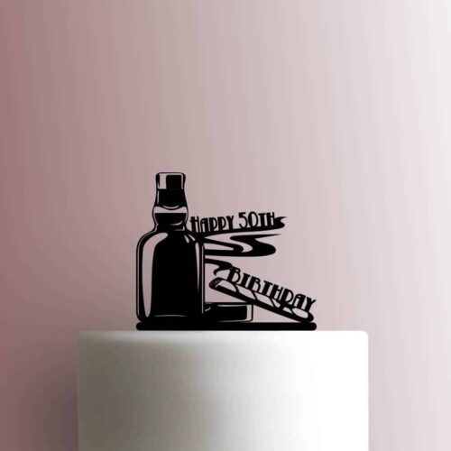 Custom Whiskey and Cigar Age 225-B944 Cake Topper