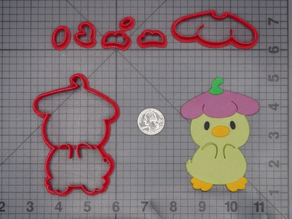 Duck with Flower 266-K434 Cookie Cutter Set