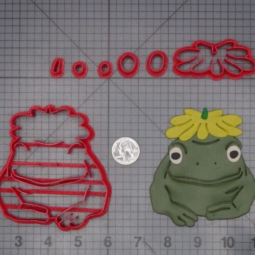 Frog with Flower 266-K490 Cookie Cutter Set