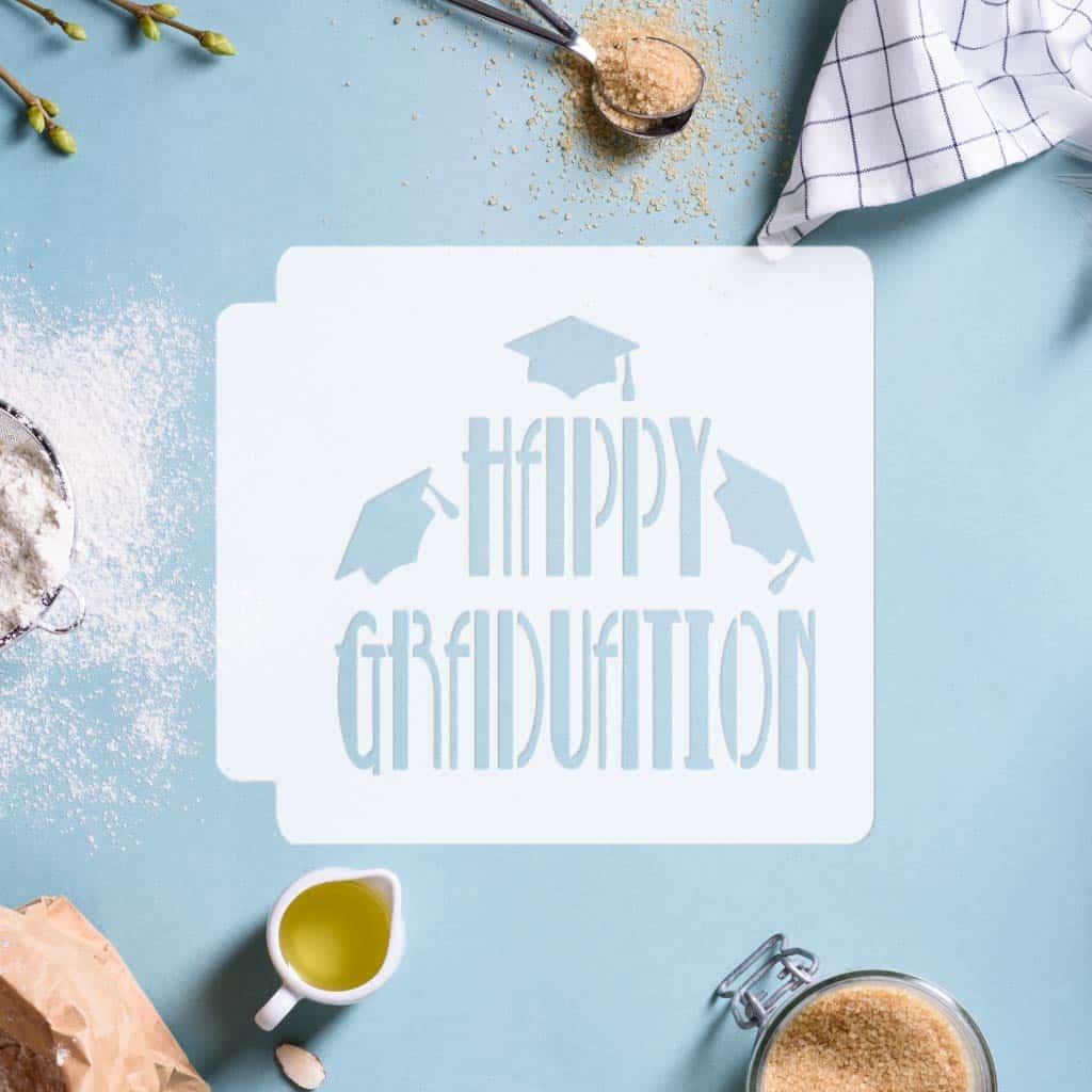 Happy Graduation Cap 783-I764 Stencil