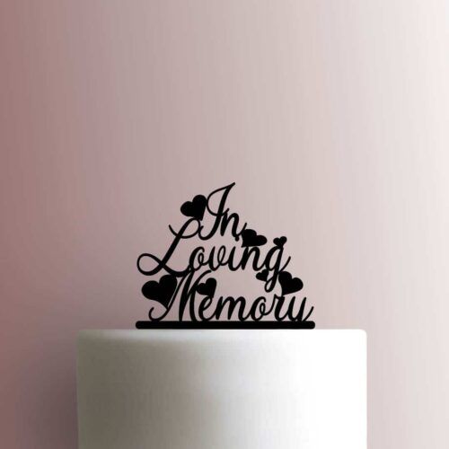 In Loving Memory Hearts 225-B967 Cake Topper