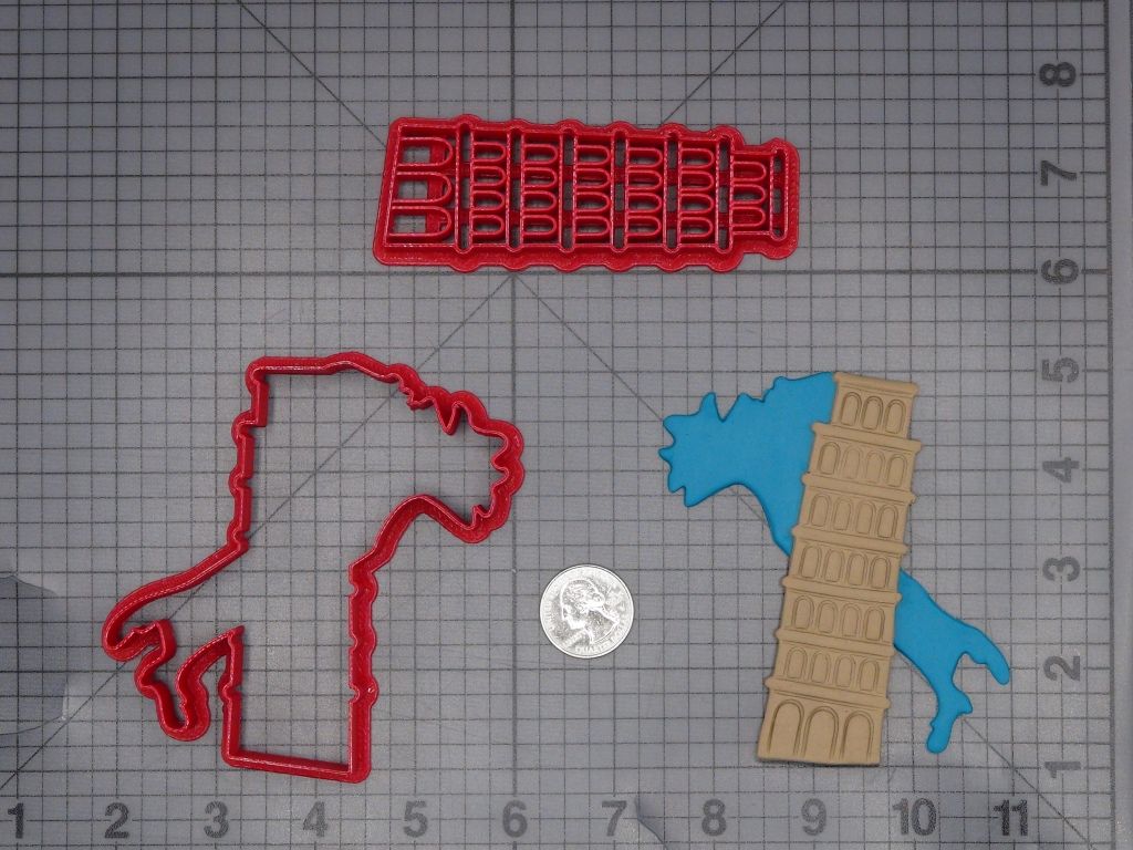 Leaning Tower of Pisa Italy 266-K565 Cookie Cutter Set