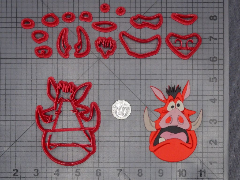 Lion King - Pumba Scared Head 266-K501 Cookie Cutter Set